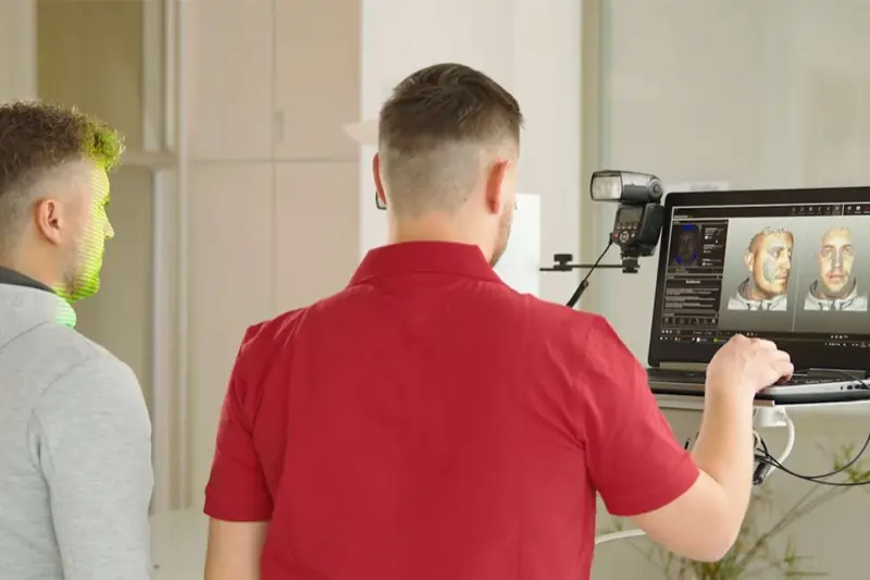 Dreidimensionales Gesichtsmodell aus dem Face-Hunter-Scanner