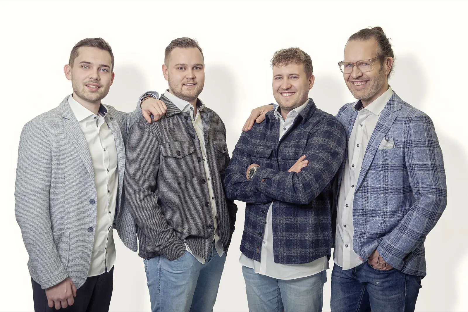 Die Geschäftsführung von Pietz Zahntechnik: Marcus, Moritz, Jonas und Paul Pietz